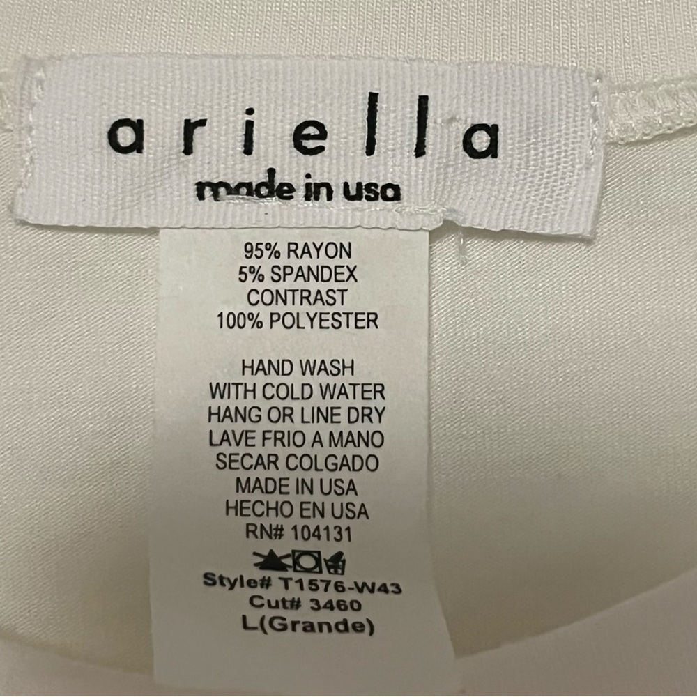 Ariella Cream Puff Sleeve Blouse Women's Size Large - Picture 2 of 4